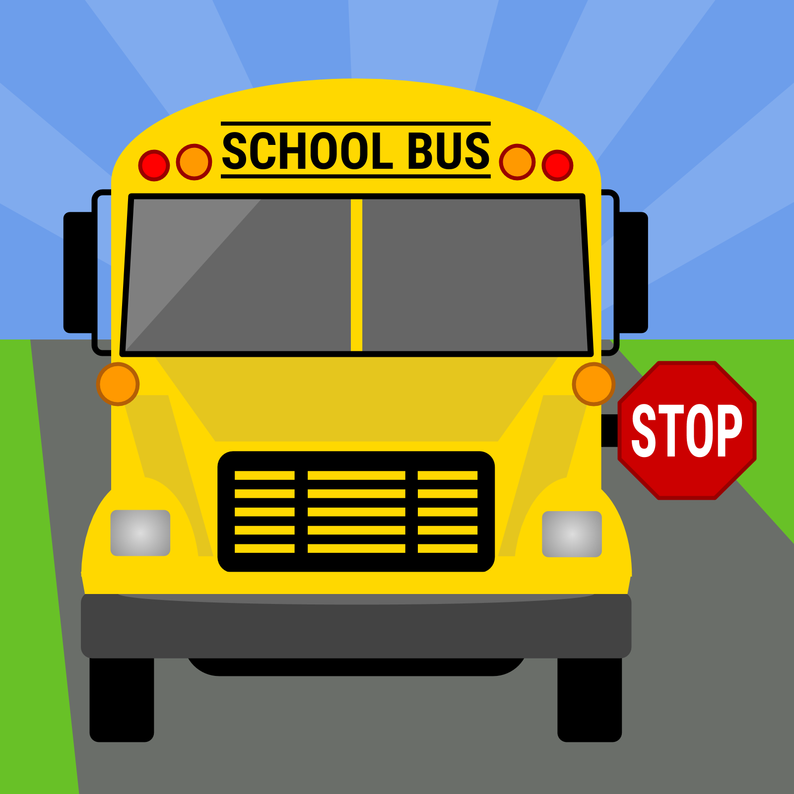 line drawing cartoon school bus Stock Vector | Adobe Stock