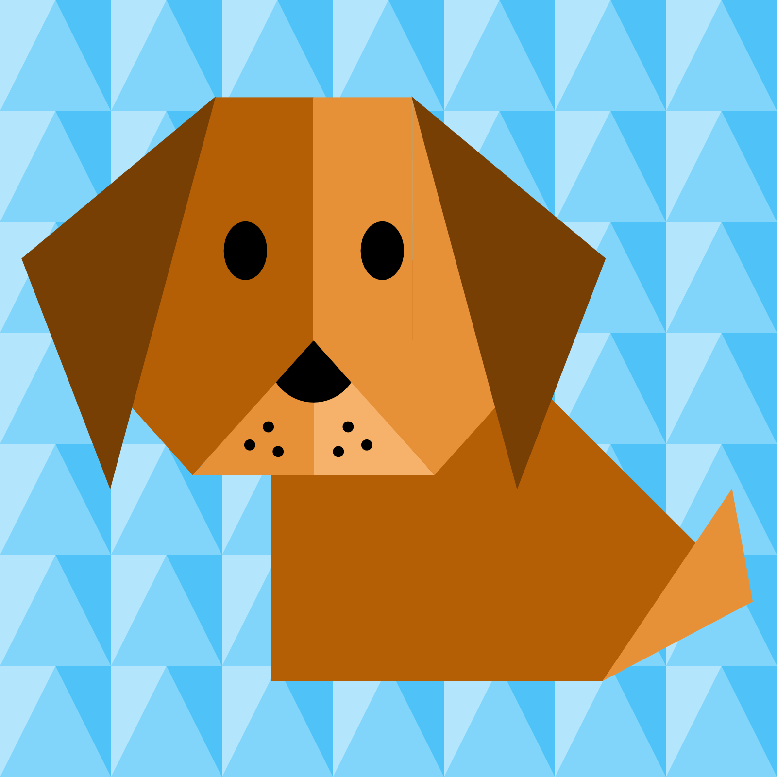 Origami dog picture