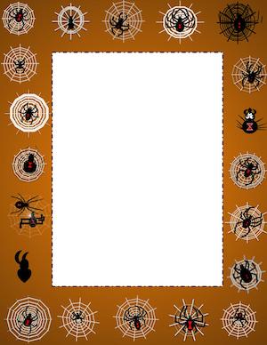 Newsletter with a spider web border