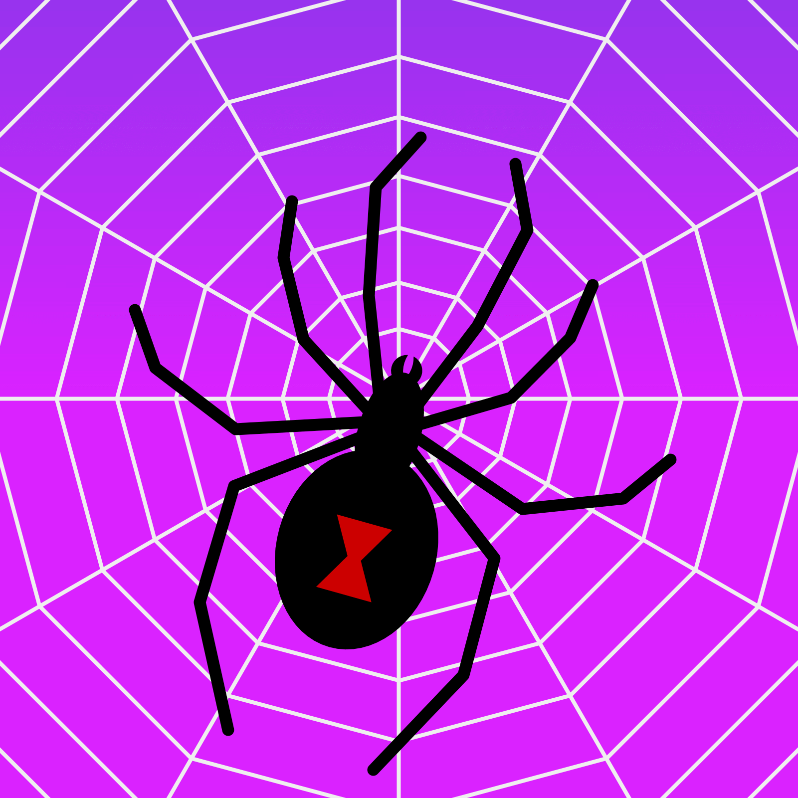 Spider web with black widow spider