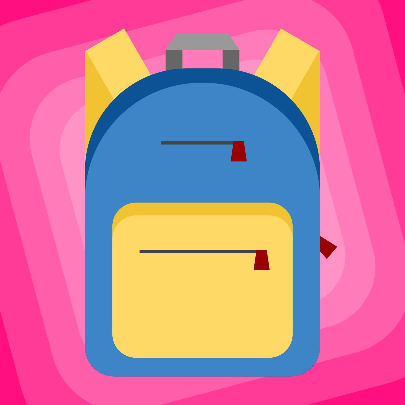 Drawing of a backpack