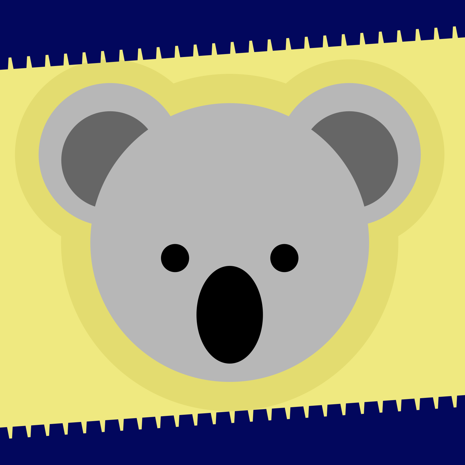 Drawing of a koala's head