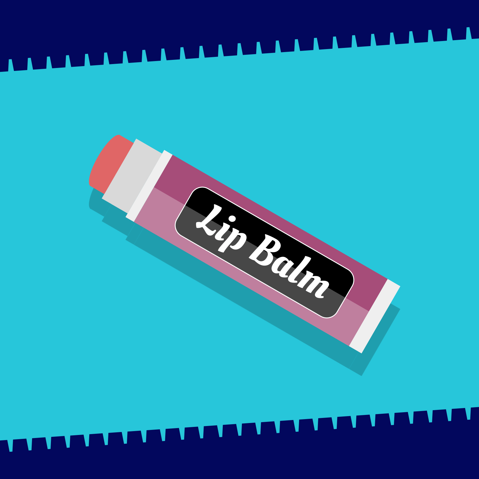 Drawing of a tube of lip balm