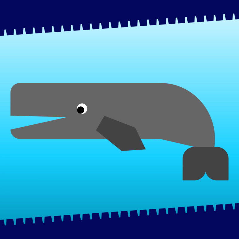 Drawing of a whale