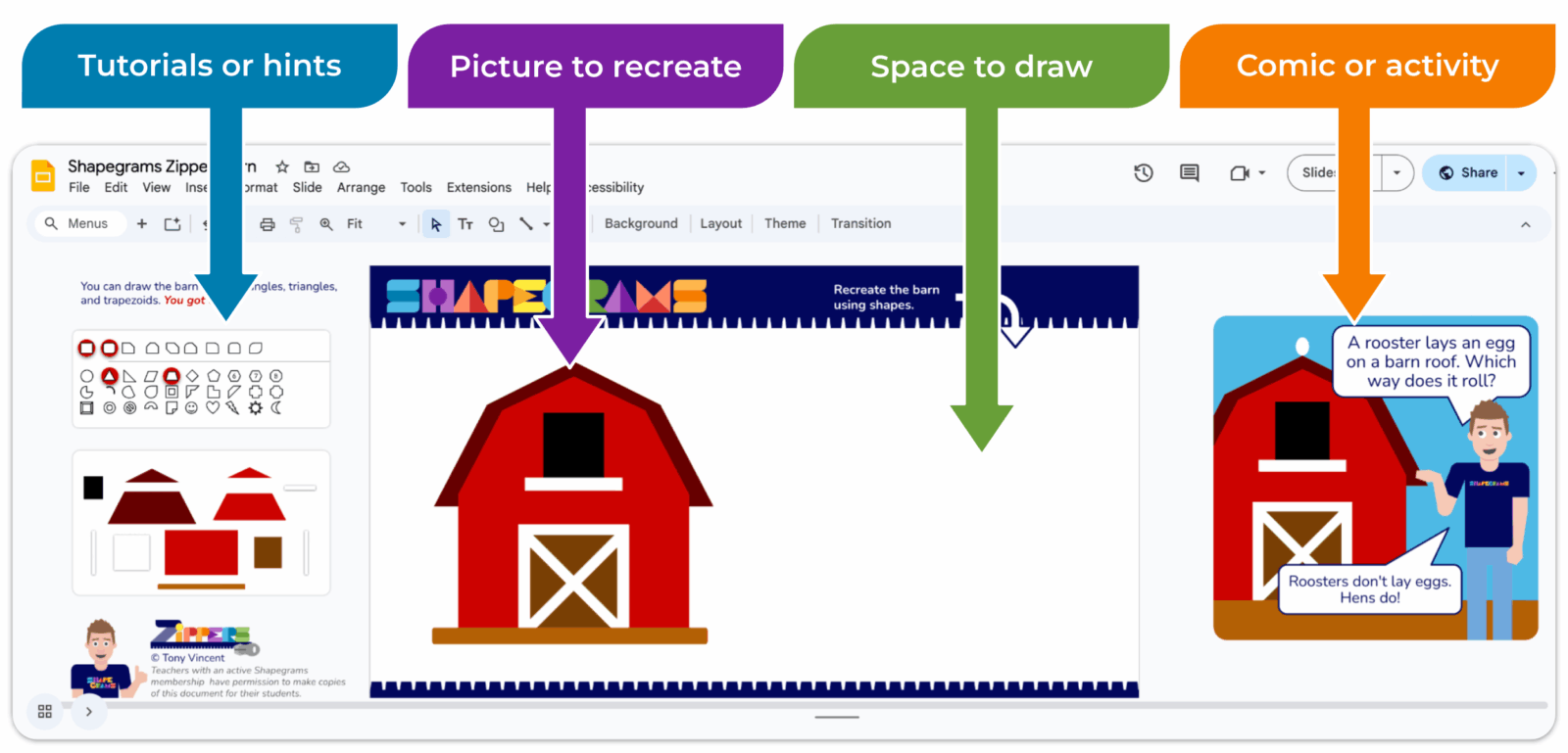 Barn Shapegram annotated